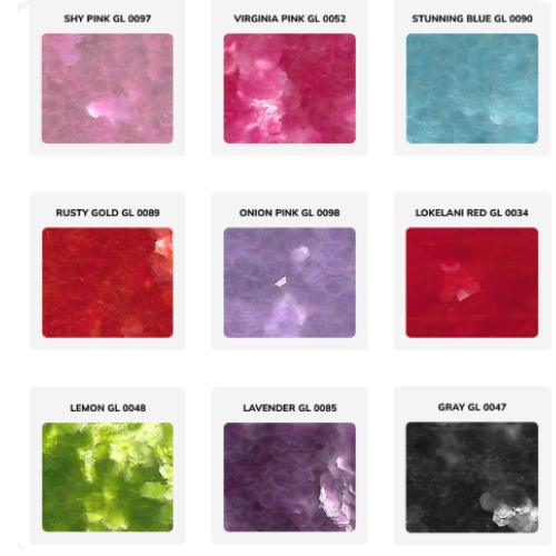 Cosmetic Glitters WR SR Glass Grades